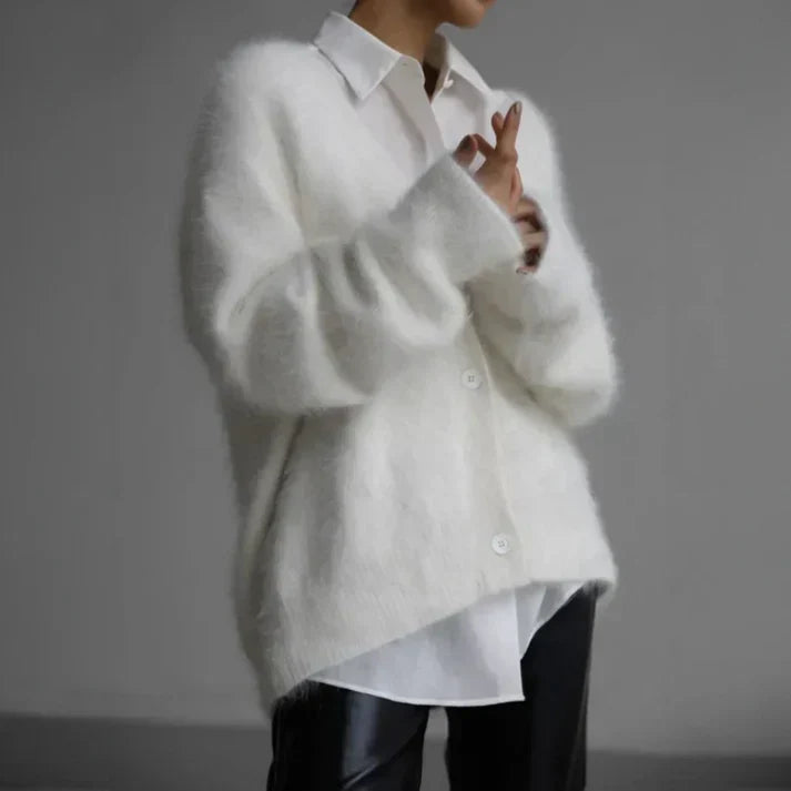 Madeline Cardigan Femme en Cachemire – Cardigan Ample 100 % Cachemire Doux et Élégant