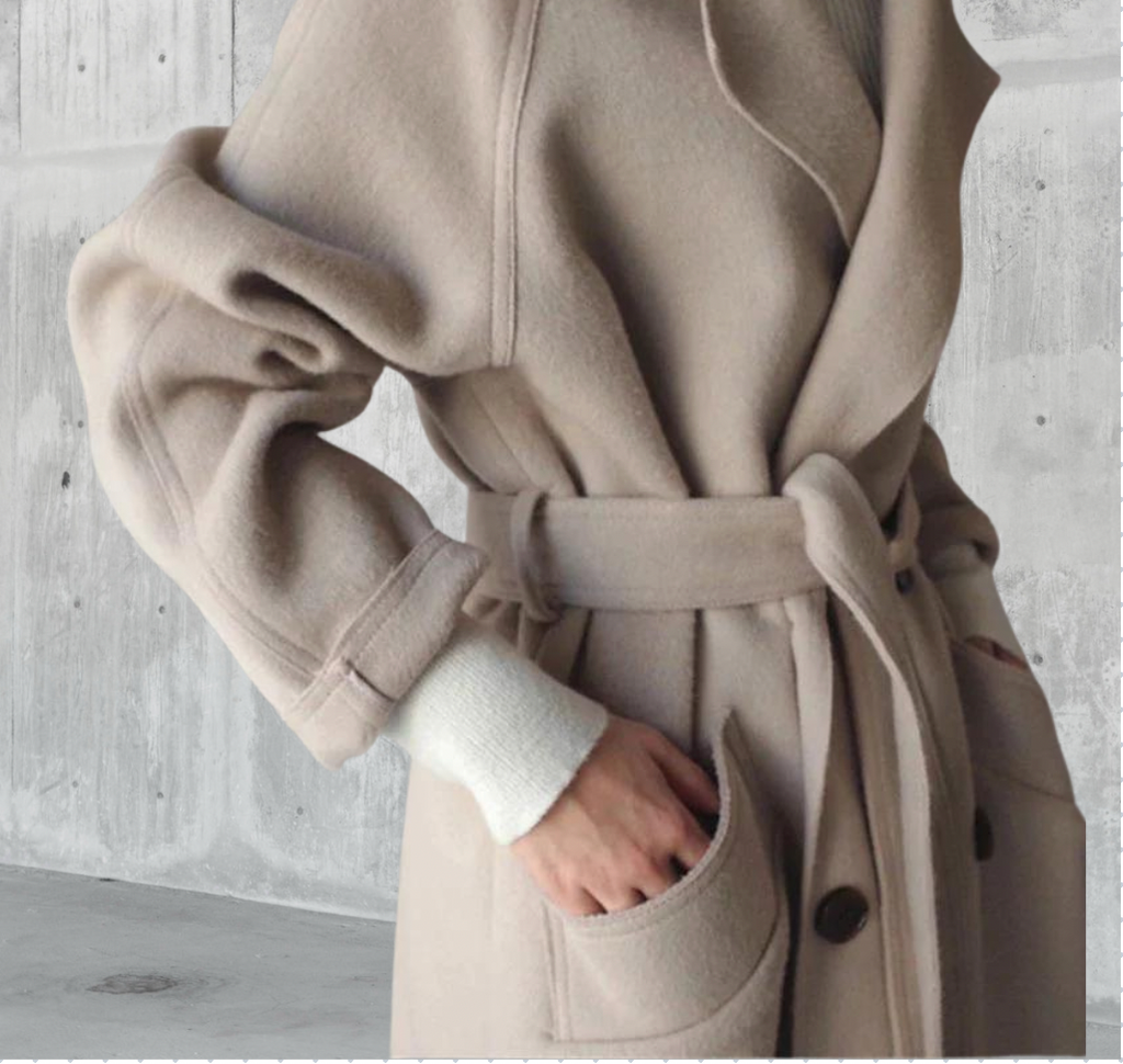 Gabrielle Manteau Long Femme en Laine – Manteau Élégant avec Coupe Classique et Chaleur Hivernale