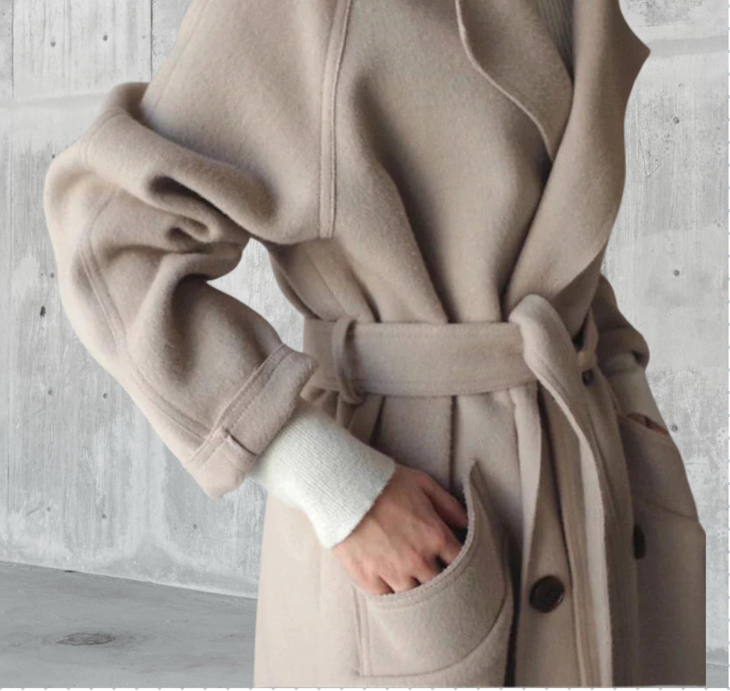 Gabrielle Manteau Long Femme en Laine – Manteau Élégant avec Coupe Classique et Chaleur Hivernale