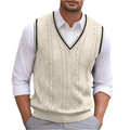 Connor Pull Homme Sans Manches – Pull à Col V Élégant et Confortable au Style Moderne