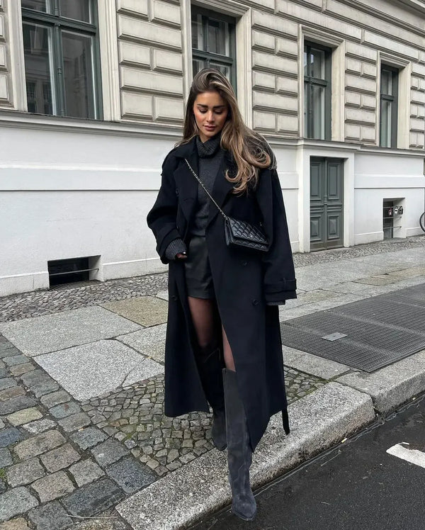 Jessica Manteau en Laine Femme – Manteau Élégant et Chaud au Style Intemporel pour l'Hiver