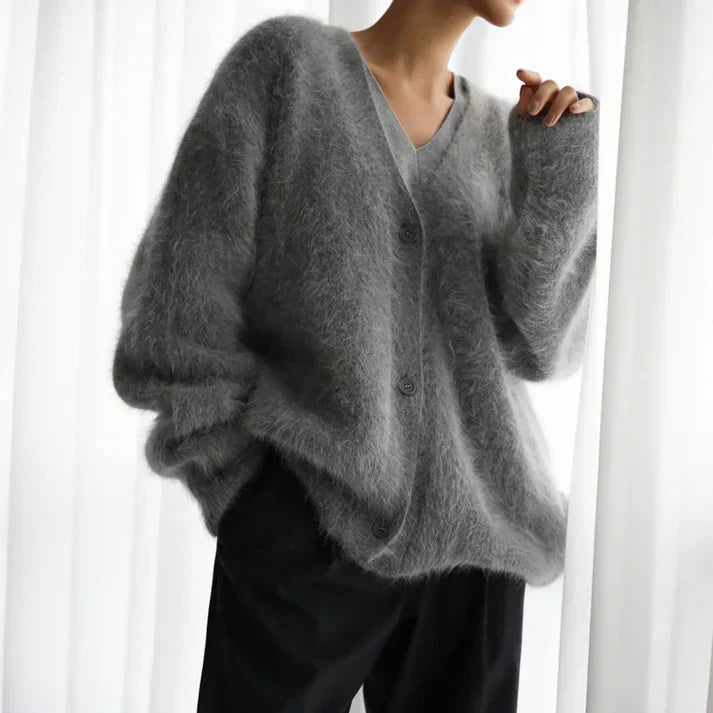 Madeline Cardigan Femme en Cachemire – Cardigan Ample 100 % Cachemire Doux et Élégant