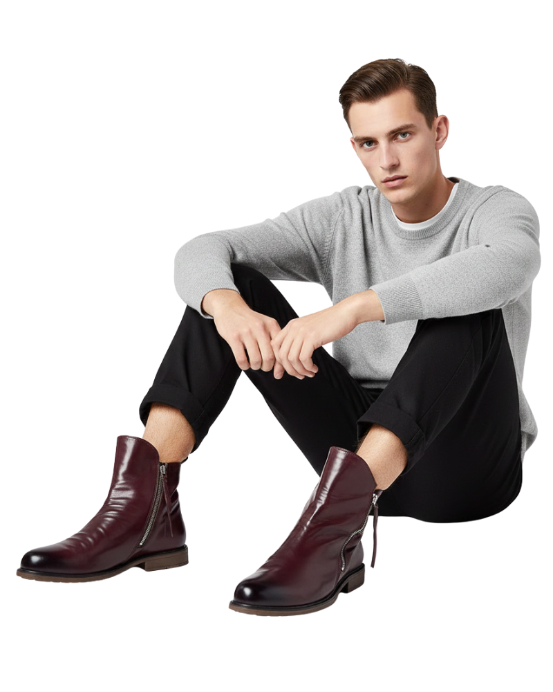 Benjamin Bottines Homme – Boots Élégantes à Zip Latéral avec Design Moderne et Confortable