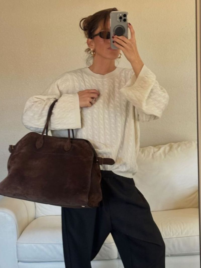 Ashley Sac Bandoulière Femme – Sac en Cuir Élégant pour le Quotidien, le Travail et les Voyages
