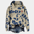 Victoria Sweat à Capuche Femme – Hoodie Fleuri en Mélange de Coton Doux et Respirant