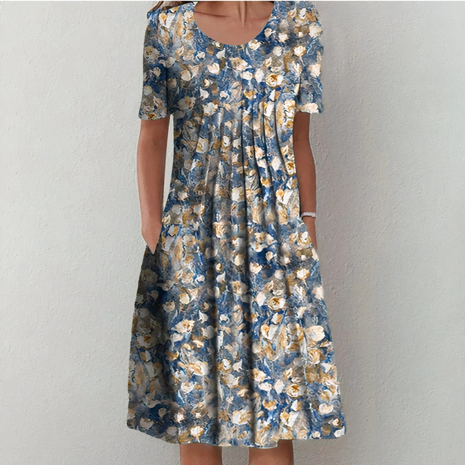 Nicole Robe d'Été Femme – Robe Élégante en Coton Respirant avec Coupe Fluide Intemporelle