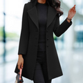 Scarlett Manteau en Laine Mélangée pour Femme – Veste d’Hiver Ajustée au Design Classique et Élégant