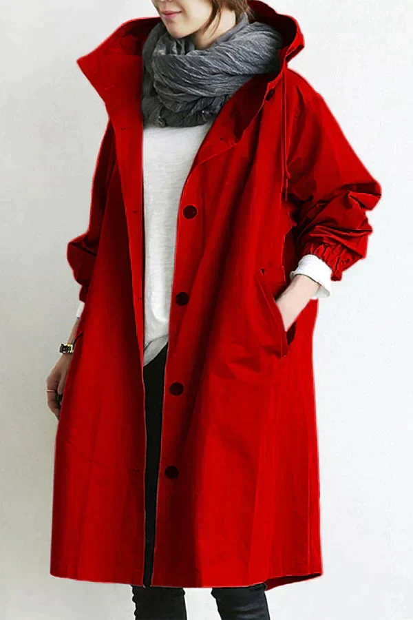 Rebecca Manteau de Pluie Femme – Imperméable Urbain avec Capuche Oversize et Tissu Respirant