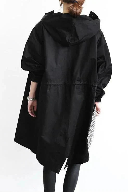 Rebecca Manteau de Pluie Femme – Imperméable Urbain avec Capuche Oversize et Tissu Respirant