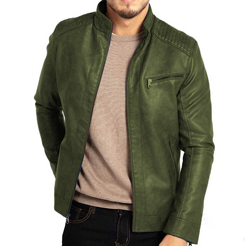 Brandon Veste en Cuir Homme – Blouson Vintage Durable au Style Classique & Intemporel