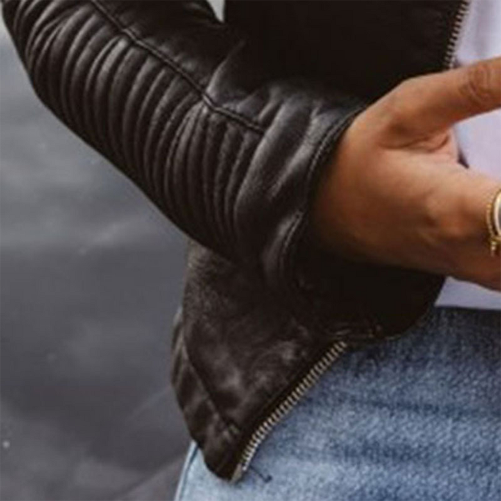 Megan Veste Femme en Cuir Véritable – Blouson Ajusté Élégant & Intemporel