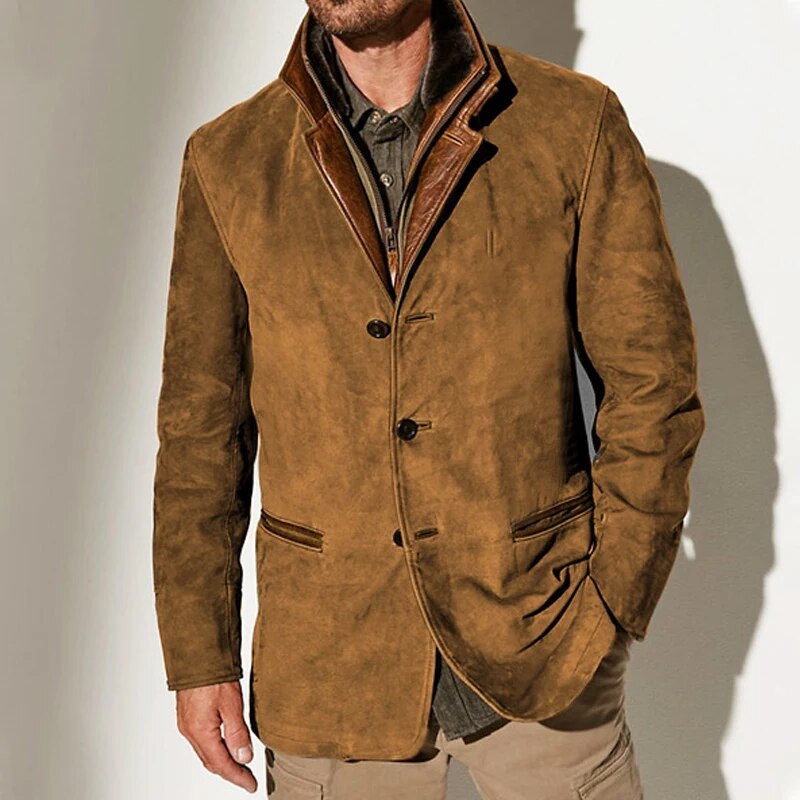 Hadrian Veste Vintage Homme – Veste Classique Rétro avec Doublure Confortable et Style Intemporel