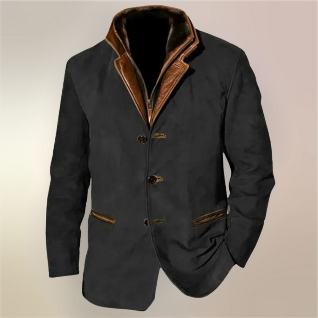 Hadrian Veste Vintage Homme – Veste Classique Rétro avec Doublure Confortable et Style Intemporel