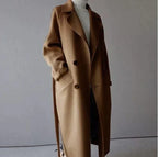 Gabrielle Women's Long Wool Coat - Elegant Coat with Classic Cut and Winter Warmth