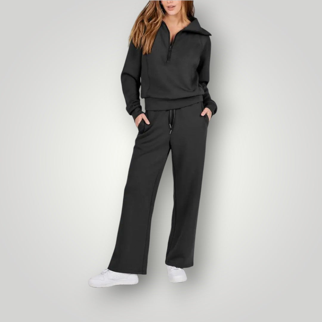 Solenne Ensemble Loungewear Femme – Ensemble Sweat Oversize et Pantalon de Jogging en Tissu Doux et Confortable