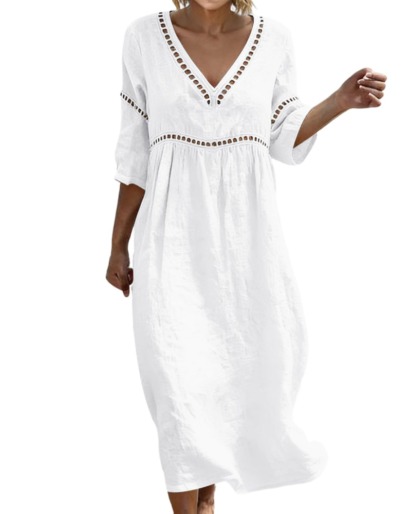 Madison Robe Femme – Robe Élégante Coupe Ajustée Fluide pour Printemps & Été