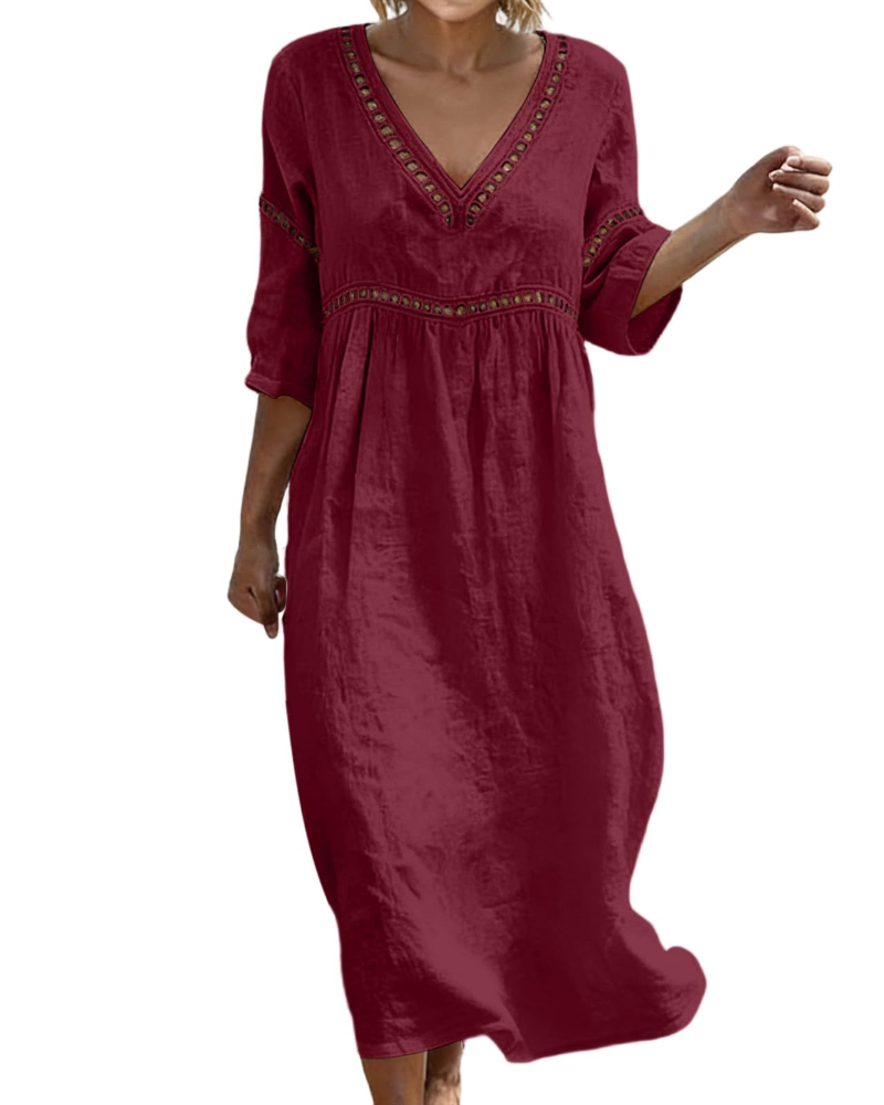 Madison Robe Femme – Robe Élégante Coupe Ajustée Fluide pour Printemps & Été