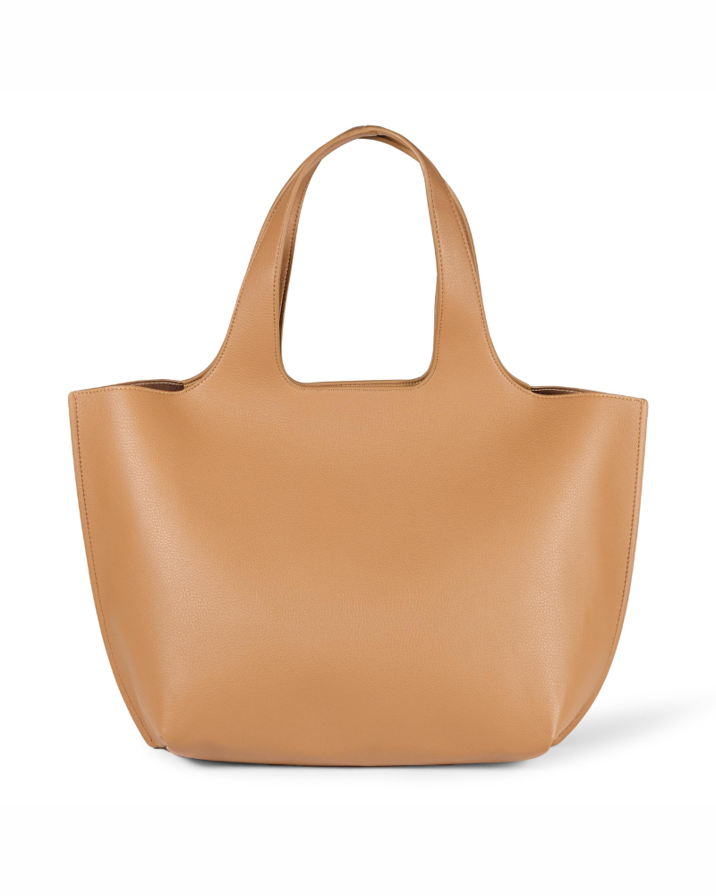 Aubrey Women's Sac Cabas – Large Tote in Faux Leather or Raffia with Magnetic Closure