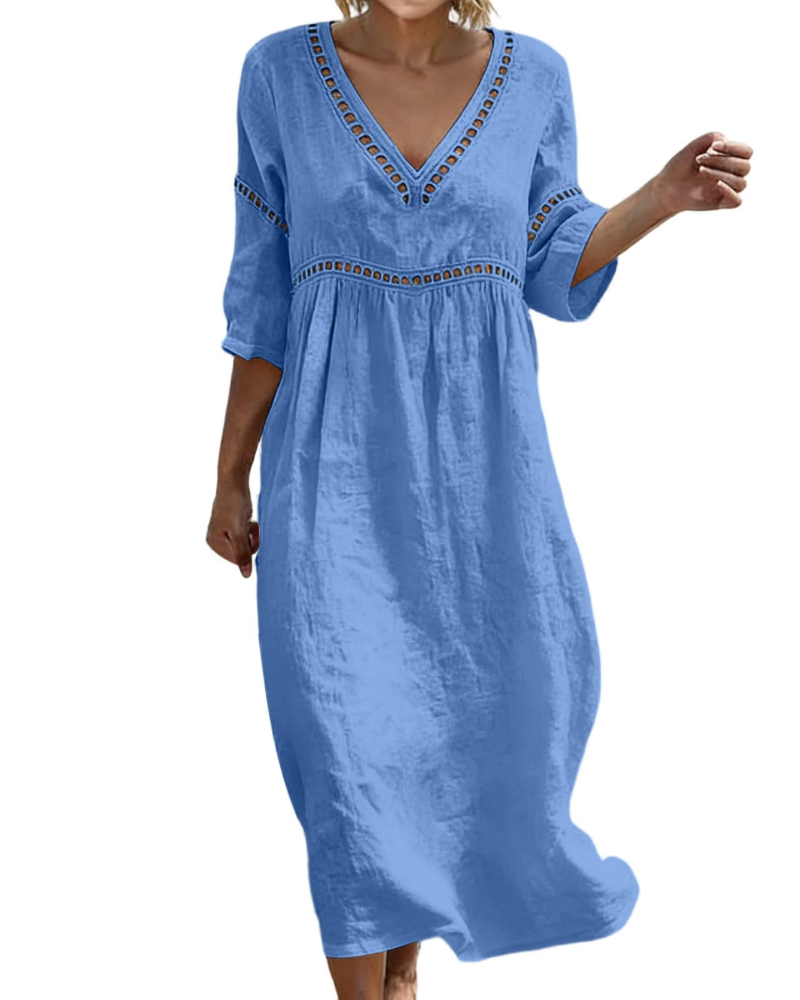 Madison Robe Femme – Robe Élégante Coupe Ajustée Fluide pour Printemps & Été
