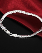 Bracciale Reese Donna – Bracciale a Catena Cubana in Argento 925 Stile Hip-Hop Elegante