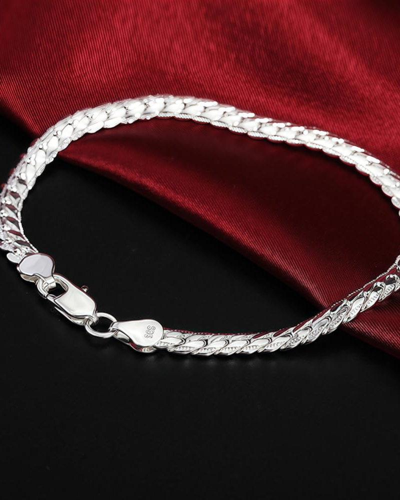 Reese Bracelet Femme – Bracelet Chaîne Cubaine en Argent 925 Style Hip-Hop Élégant