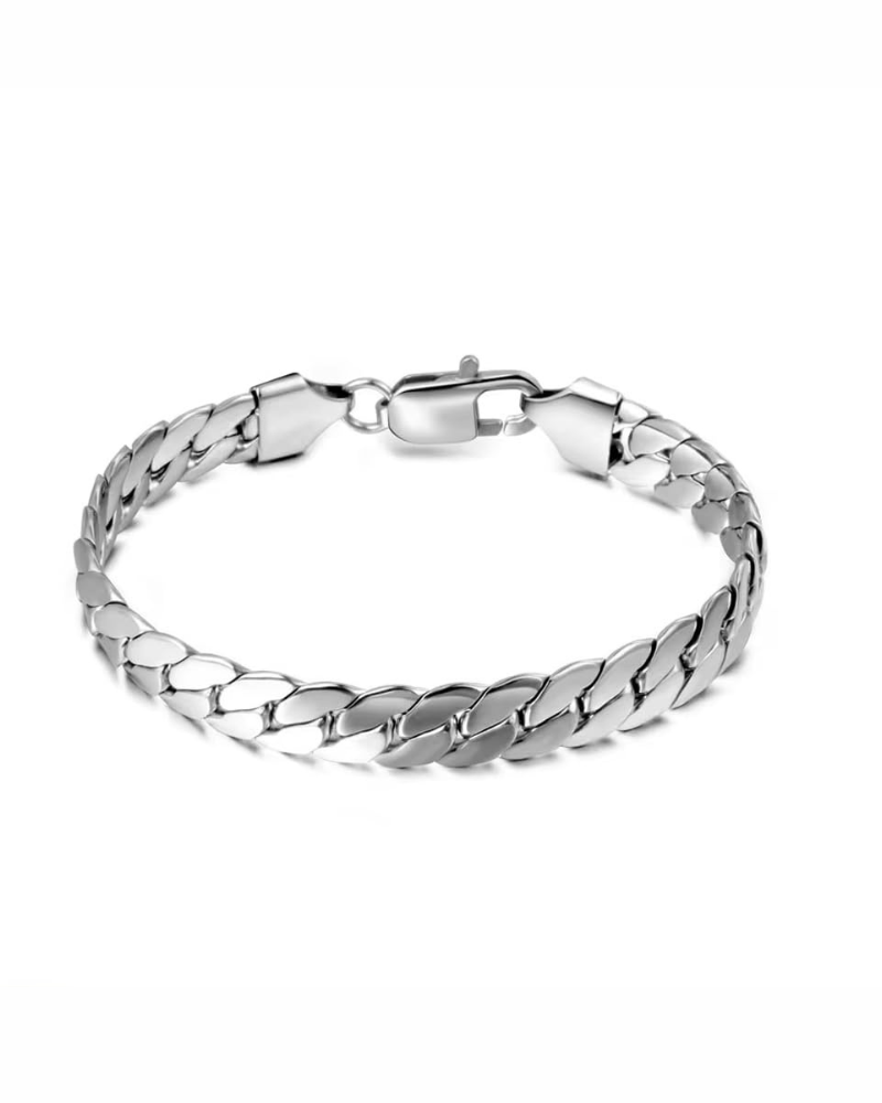 Reese Bracelet Femme – Bracelet Chaîne Cubaine en Argent 925 Style Hip-Hop Élégant