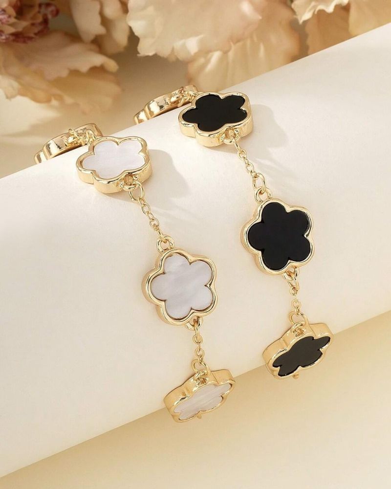 Maris Bracelet Femme – Bracelet Fleur Délicat en Or Style Élégant pour Tous les Jours