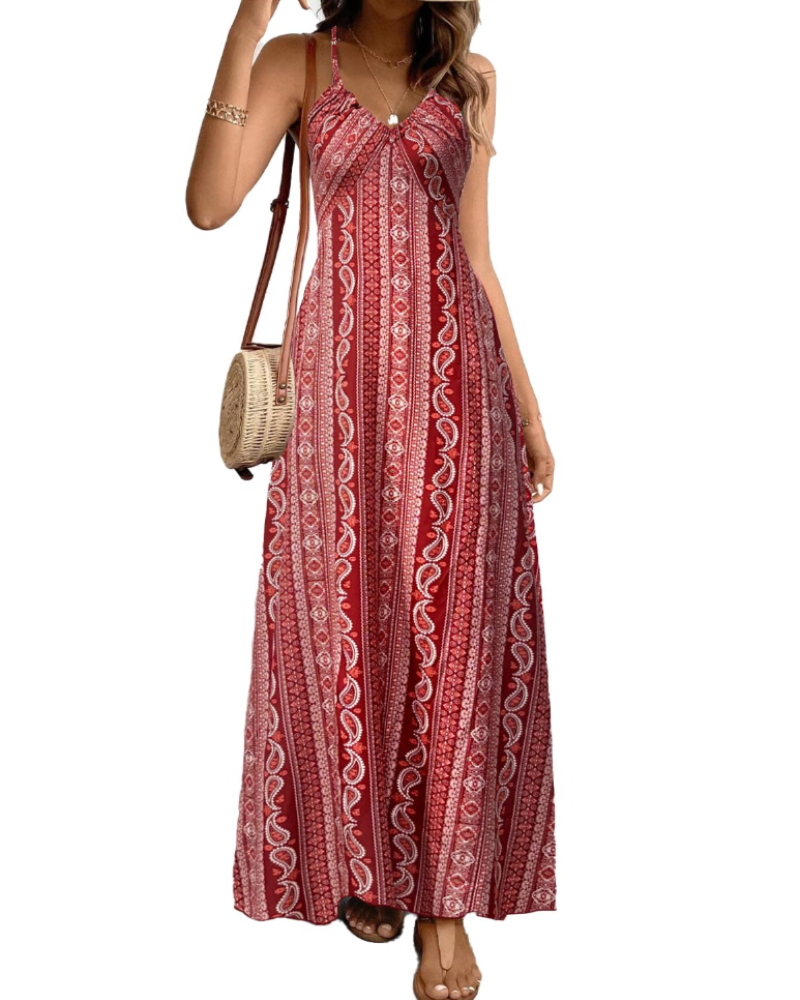 Delaney Robe Longue Femme – Maxi Robe Fluide Extensible Coupe Ample Élégante