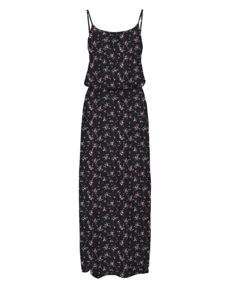 Brynn Robe Longue Femme – Robe Maxi Imprimée Sans Manches Col Rond avec Ceinture Nouée