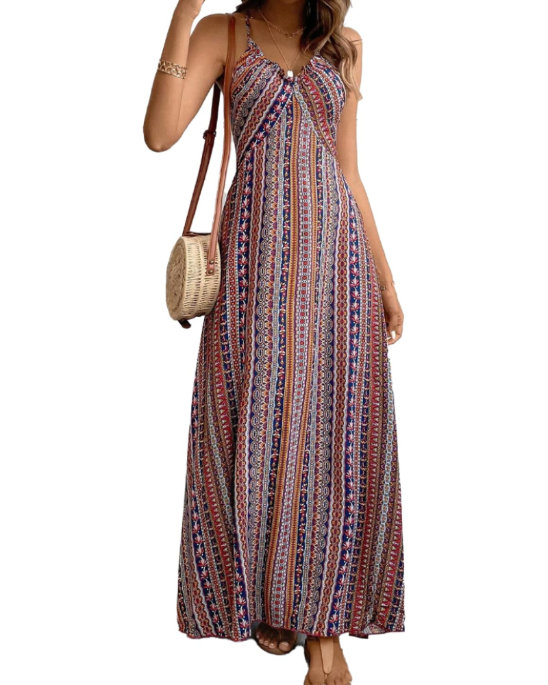 Delaney Robe Longue Femme – Maxi Robe Fluide Extensible Coupe Ample Élégante