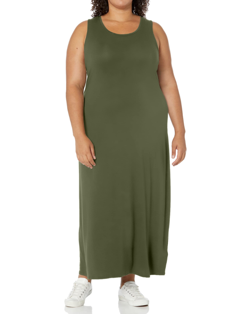 Bexley Robe Longue Femme – Robe Maxi Débardeur Col Rond Sans Manches Coupe Ajustée
