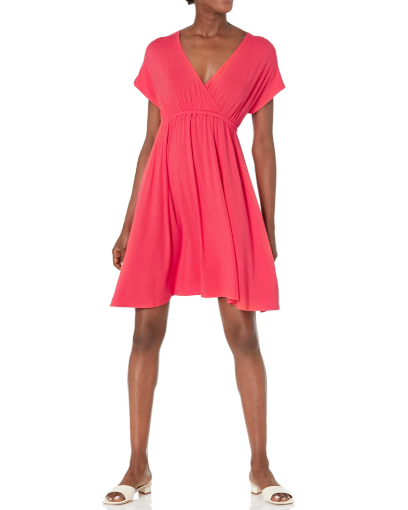 Merritt Robe Longue Femme – Robe Maxi Fluide en Viscose Col Rond Coupe Confortable