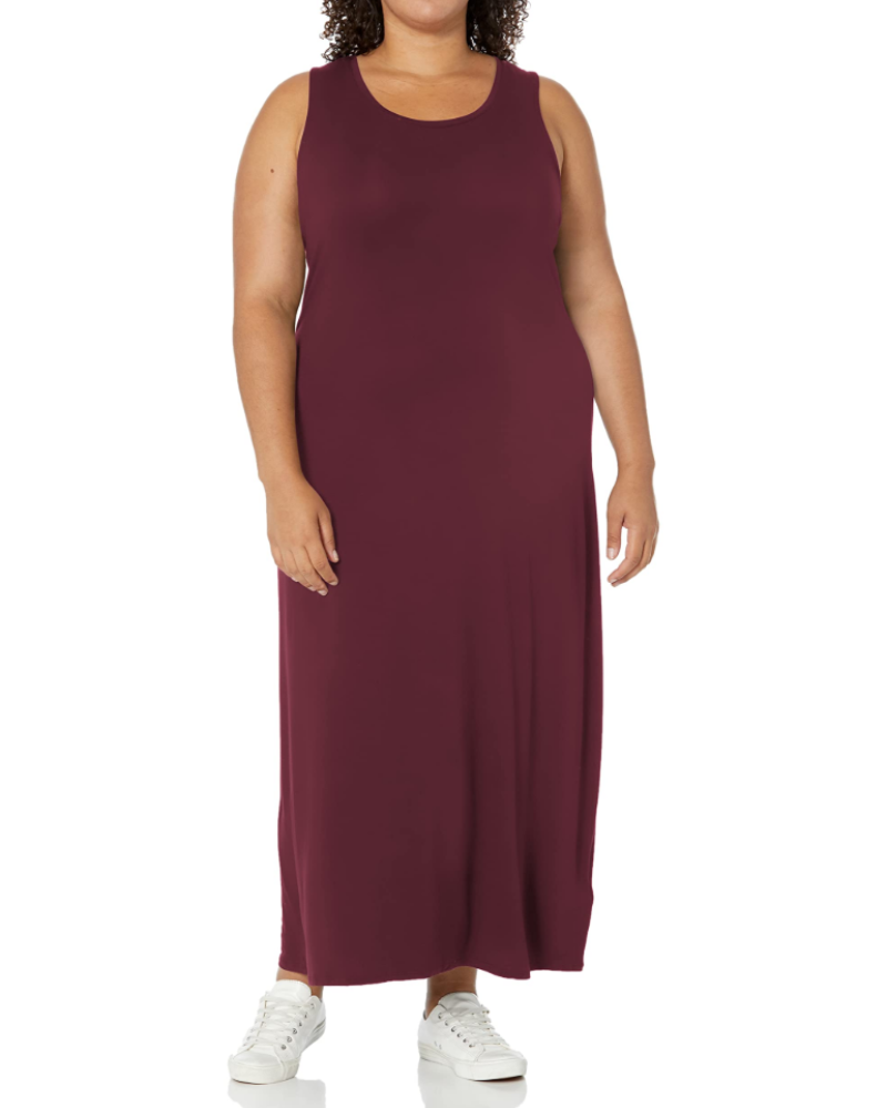 Bexley Robe Longue Femme – Robe Maxi Débardeur Col Rond Sans Manches Coupe Ajustée