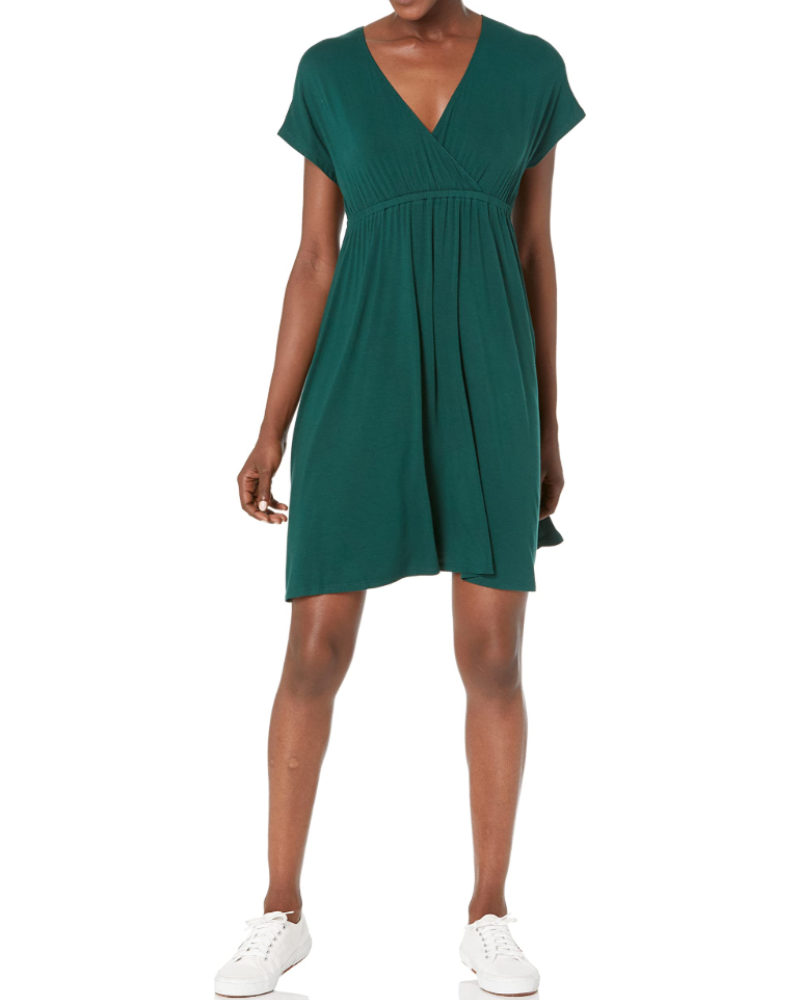 Merritt Robe Longue Femme – Robe Maxi Fluide en Viscose Col Rond Coupe Confortable