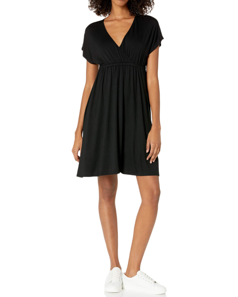 Merritt Robe Longue Femme – Robe Maxi Fluide en Viscose Col Rond Coupe Confortable