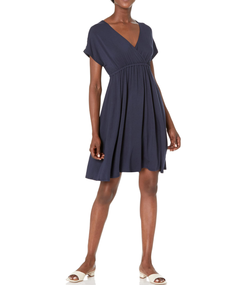 Merritt Robe Longue Femme – Robe Maxi Fluide en Viscose Col Rond Coupe Confortable