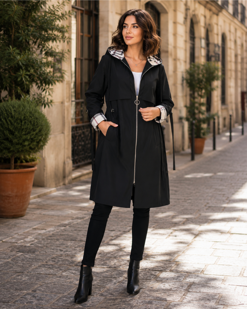 Jennifer Manteau Femme Imperméable Coupe-Vent – Coupe Ajustée & Capuche Toute Saison