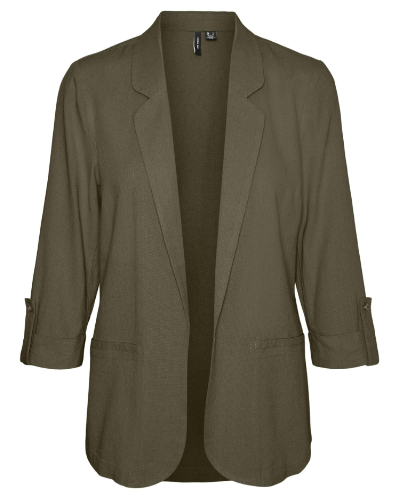 Riley Blazer Femme – Veste Ouverte à Revers avec Manches 3/4 Élégante