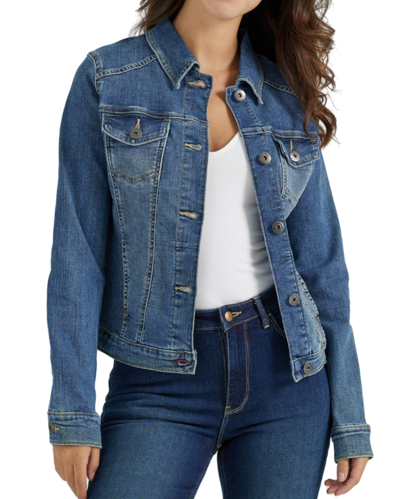 Chloe Veste en Jean Femme – Veste Denim en Coton Mélangé avec Boutons & Poches Pratiques