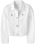 Avery Veste en Jean Fille – Veste Denim Stretch Boutonnée Effet Usé