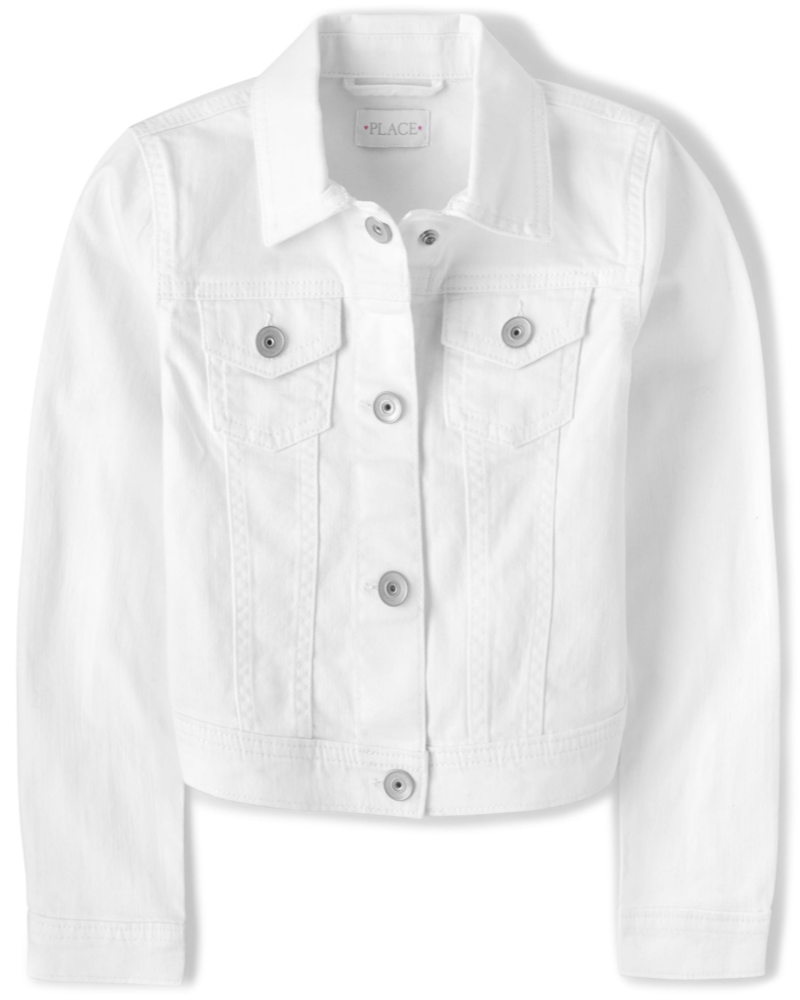 Avery Veste en Jean Fille – Veste Denim Stretch Boutonnée Effet Usé