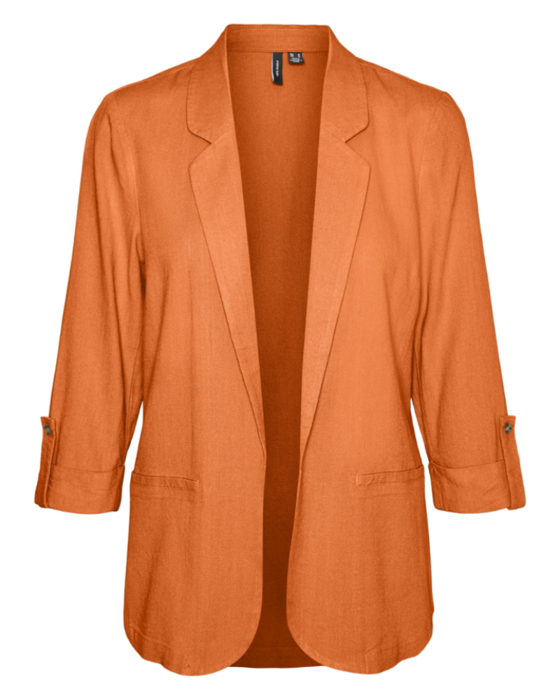 Riley Blazer Femme – Veste Ouverte à Revers avec Manches 3/4 Élégante