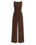 Grace Combinaison Femme – Combinaison Sans Manches à Jambes Larges avec Taille Froncée & Poches
