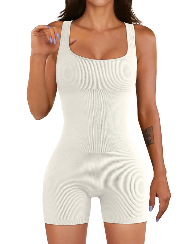 Harper Combinaison Sport Femme – Combinaison Sans Coutures Côtelée Stretch pour Yoga & Fitness