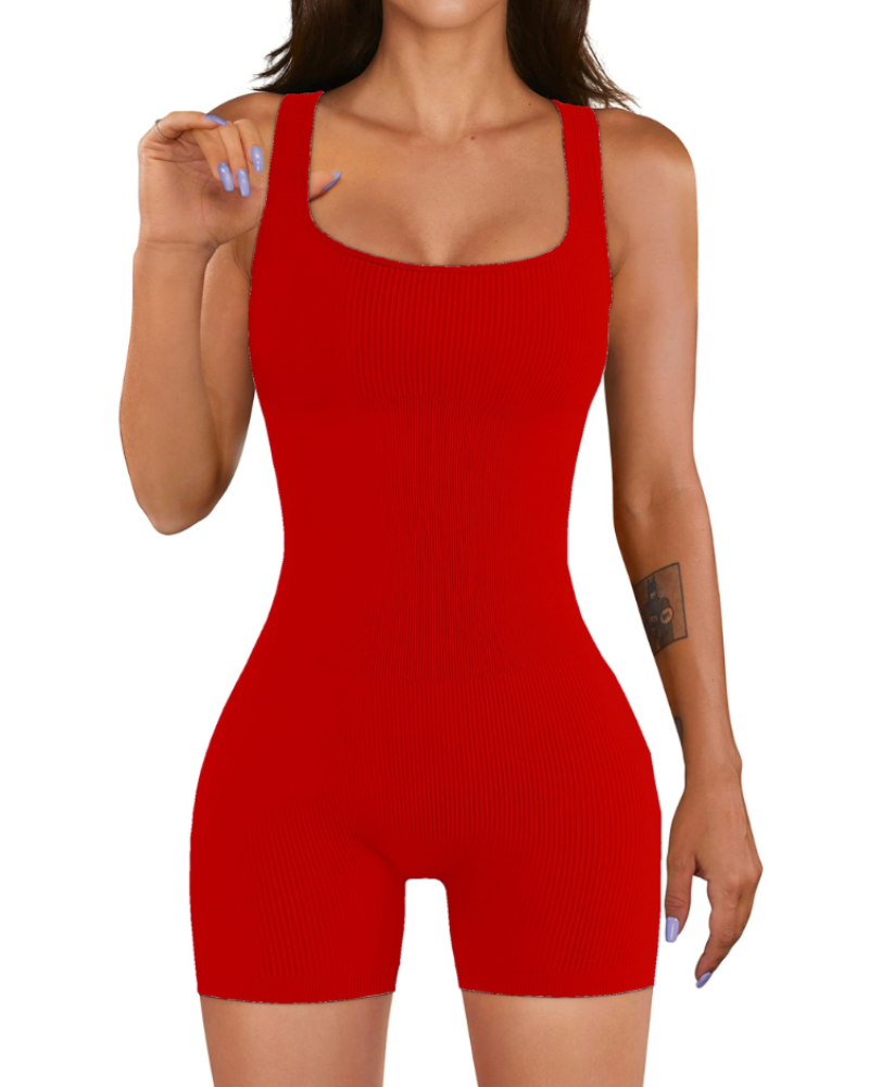 Harper Combinaison Sport Femme – Combinaison Sans Coutures Côtelée Stretch pour Yoga & Fitness