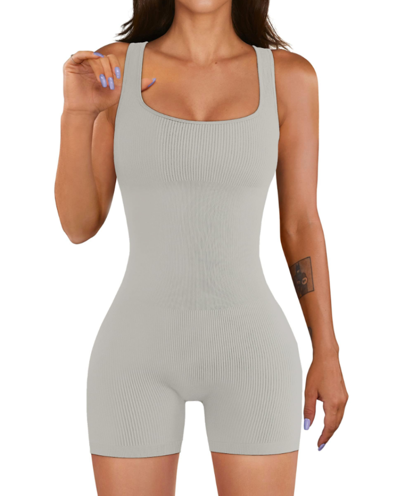 Harper Combinaison Sport Femme – Combinaison Sans Coutures Côtelée Stretch pour Yoga & Fitness