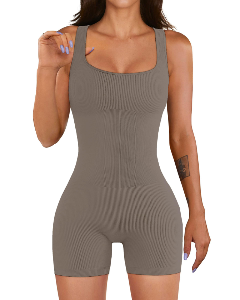 Harper Combinaison Sport Femme – Combinaison Sans Coutures Côtelée Stretch pour Yoga & Fitness