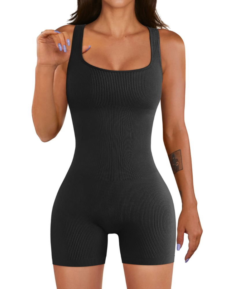 Harper Combinaison Sport Femme – Combinaison Sans Coutures Côtelée Stretch pour Yoga & Fitness