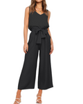 Kendall Ensemble Femme – Haut Sans Manches et Pantalon Large Taille Haute Ceinturé
