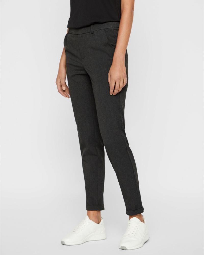 Lydia Pantalon Chino Femme – Coupe Regular à Carreaux Stretch avec Passants de Ceinture